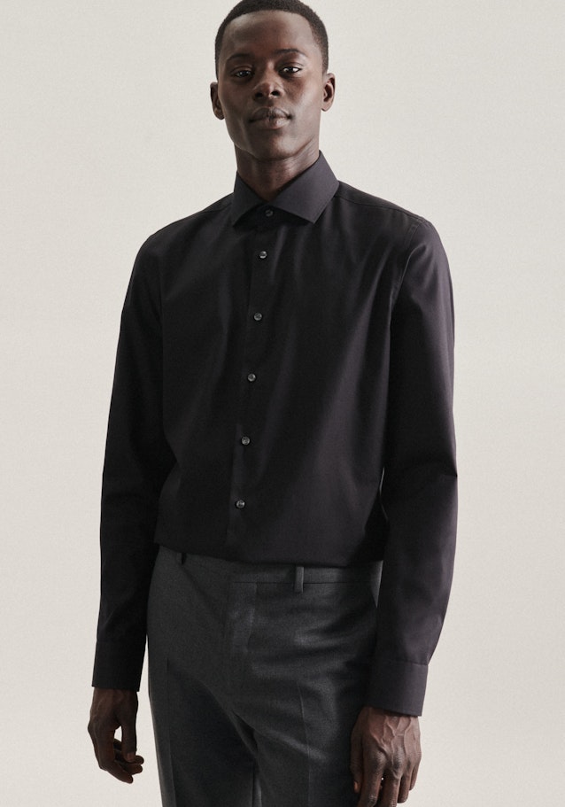 Slim Business Hemd Uni in Schwarz | Seidensticker Onlineshop