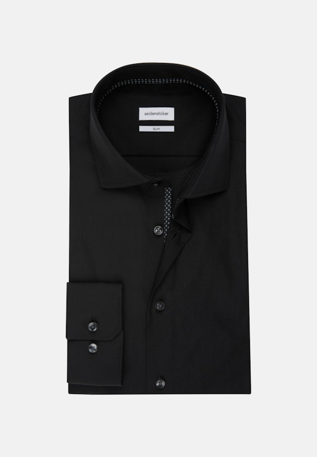 Slim Business Hemd Uni in Schwarz |  Seidensticker Onlineshop
