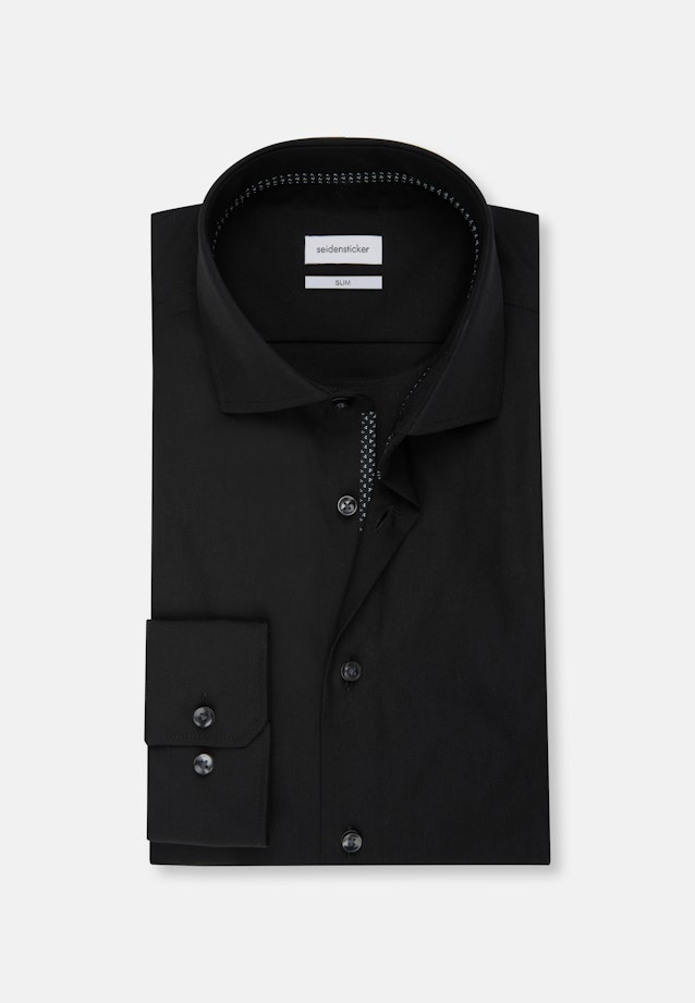 Slim Business Hemd Uni in Schwarz |  Seidensticker Onlineshop