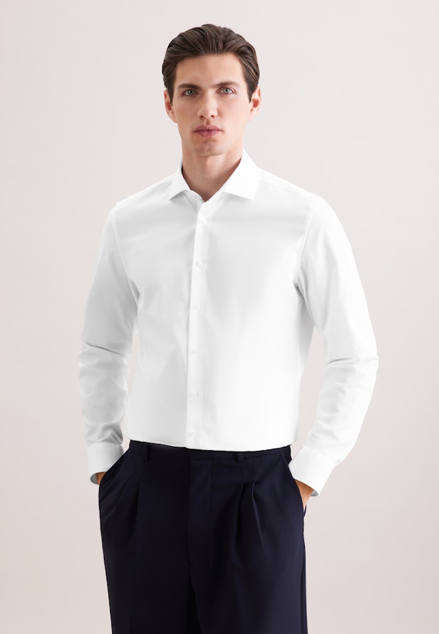 Slim Business shirt Uni in White |  Seidensticker Onlineshop