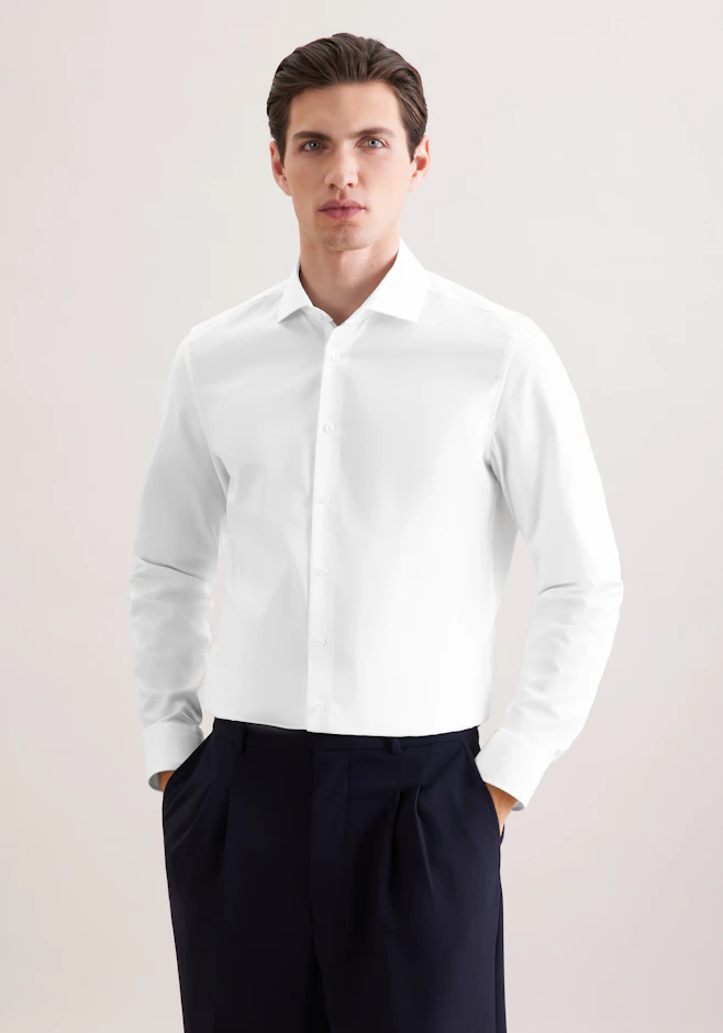 Slim Business Hemd Uni in Weiß | Seidensticker Onlineshop