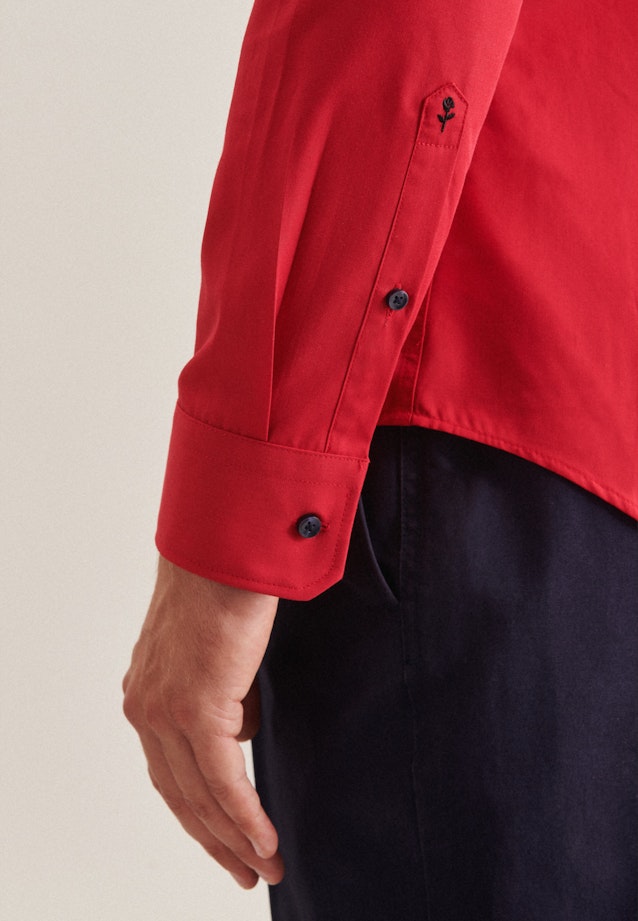 Bügelfreies Popeline Business Hemd in Slim mit Kentkragen in Rot |  Seidensticker Onlineshop