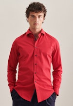 Non-iron Poplin Business Shirt in Slim with Kent-Collar in Red |  Seidensticker Onlineshop