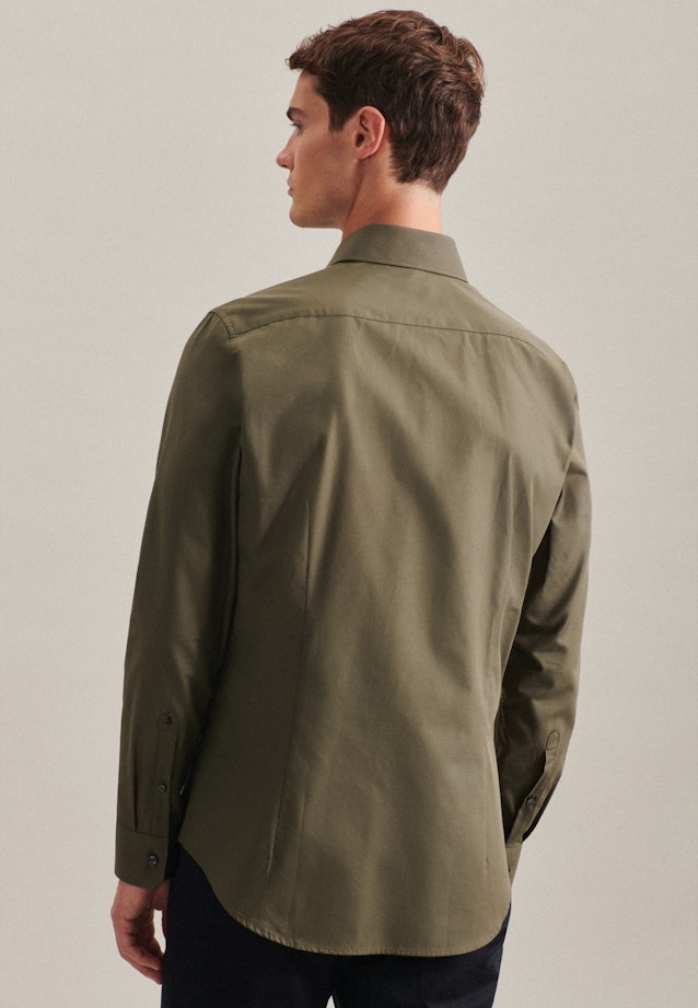 Non-iron Poplin Business Shirt in Slim with Kent-Collar in Green |  Seidensticker Onlineshop