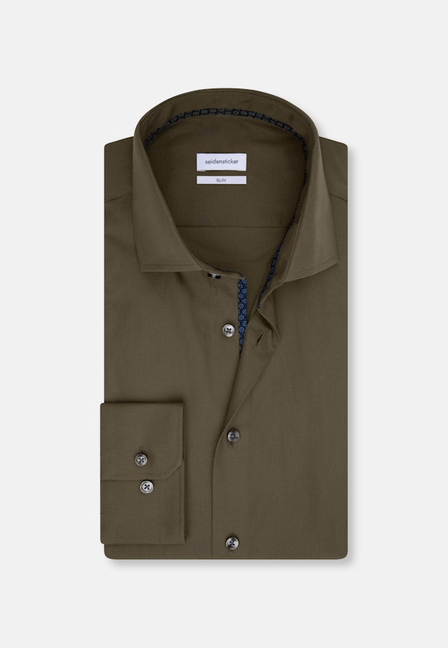 Slim Chemise d'affaires Uni in Vert |  Seidensticker Onlineshop