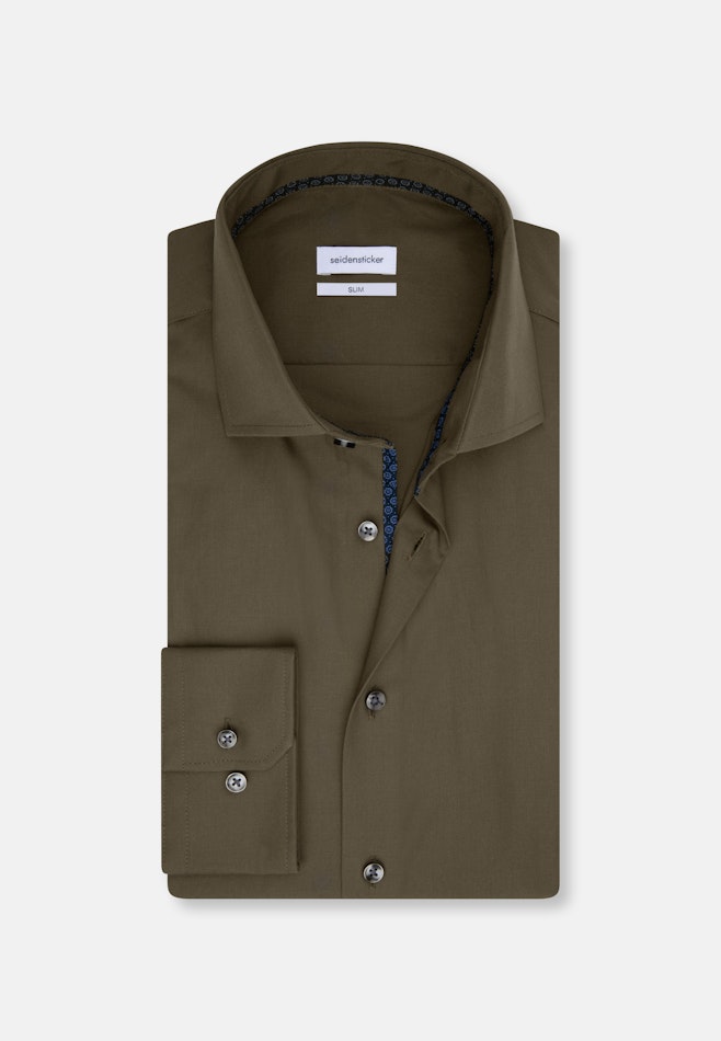 Slim Business Hemd Uni in Grün | Seidensticker Onlineshop