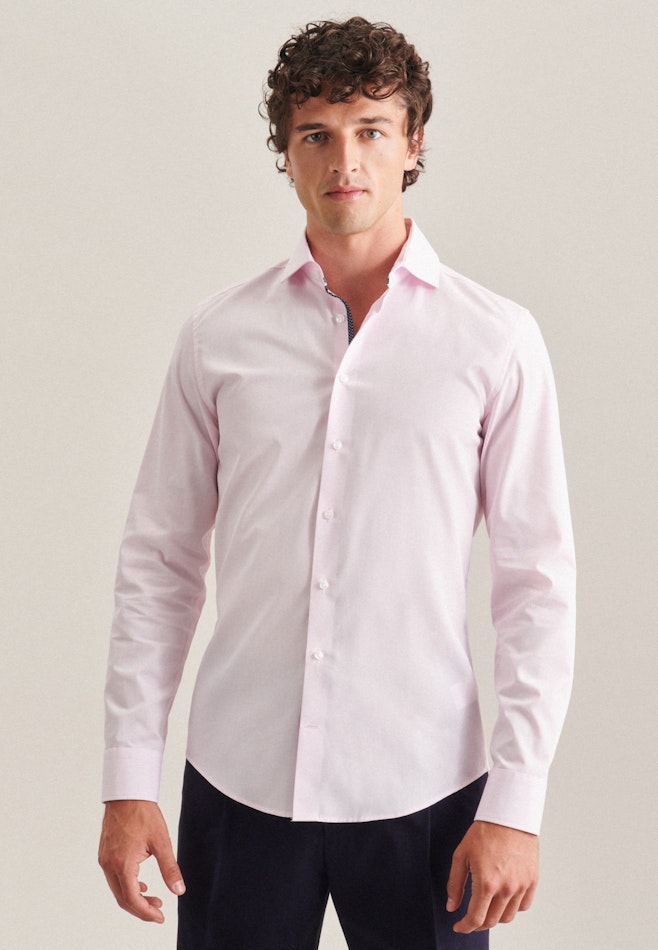 Chemise Business Slim Popeline Col Kent dans Rose Fuchsia | Boutique en ligne Seidensticker