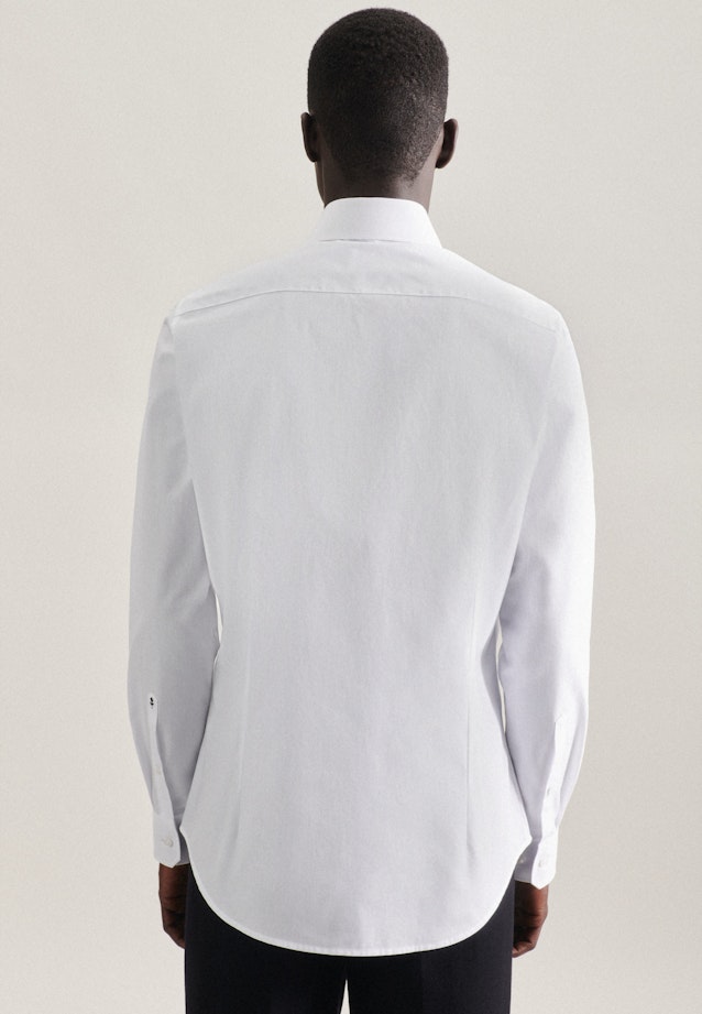 Non-iron Poplin Business Shirt in Slim with Kent-Collar in White |  Seidensticker Onlineshop