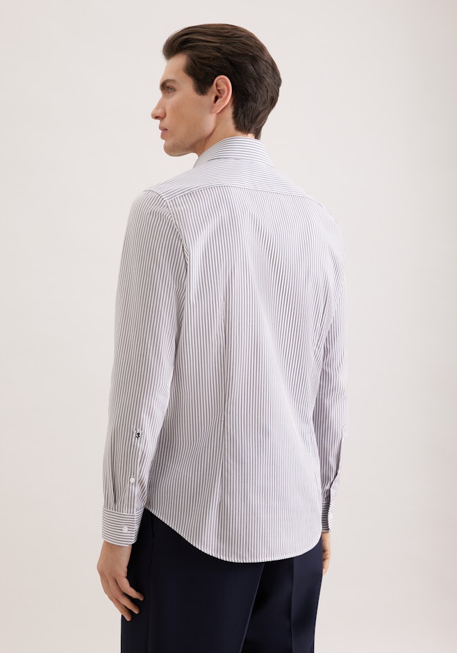 Slim Business Hemd Gestreift in Grau | Seidensticker Onlineshop