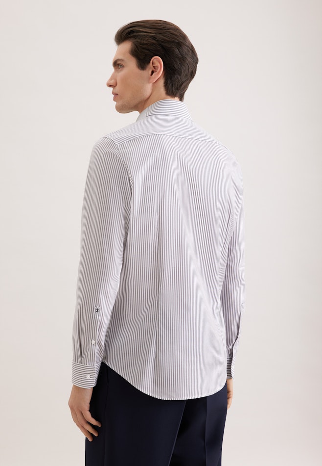 Slim Business shirt Stripes in Grey | Seidensticker online shop