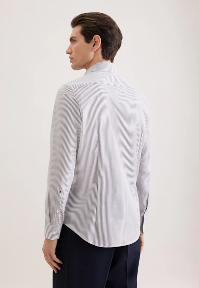Slim Business Hemd Gestreift in Grau | Seidensticker Onlineshop