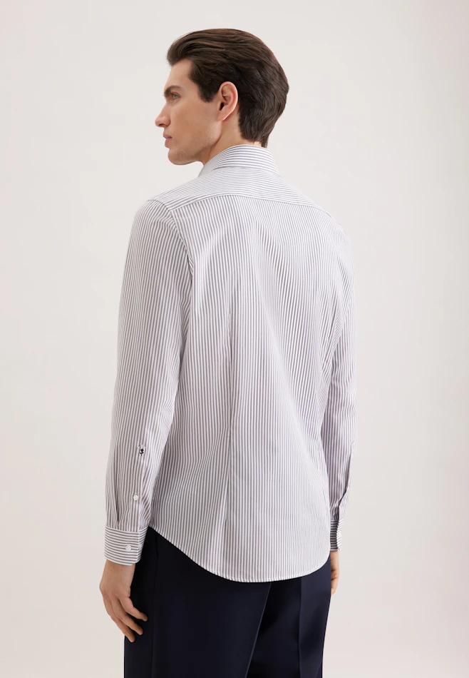 Slim Business shirt Stripes in Grey | Seidensticker online shop