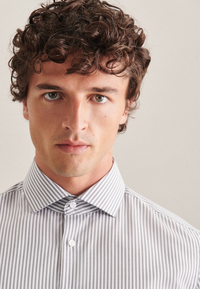 Slim Business Hemd Gestreift in Grau |  Seidensticker Onlineshop