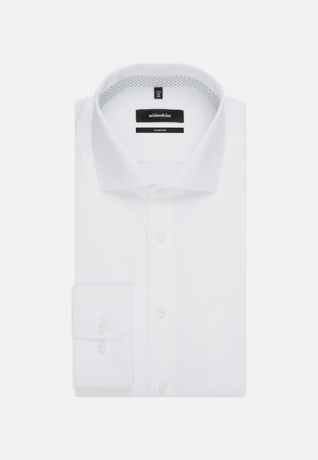 Non-iron Twill Business Shirt in Comfort with Kent-Collar in White |  Seidensticker Onlineshop