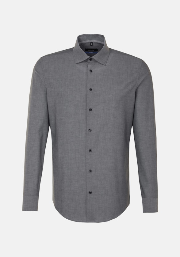 Shaped Business Hemd Uni in Grau | Seidensticker Onlineshop