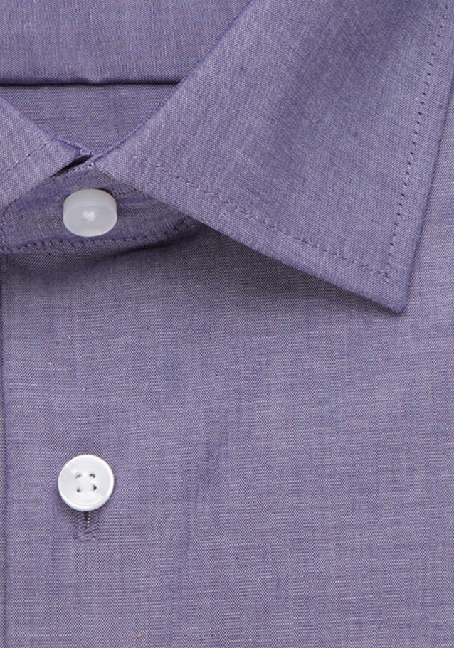 Non-iron Chambray Business overhemd in Shaped with Kentkraag in Paars |  Seidensticker Onlineshop