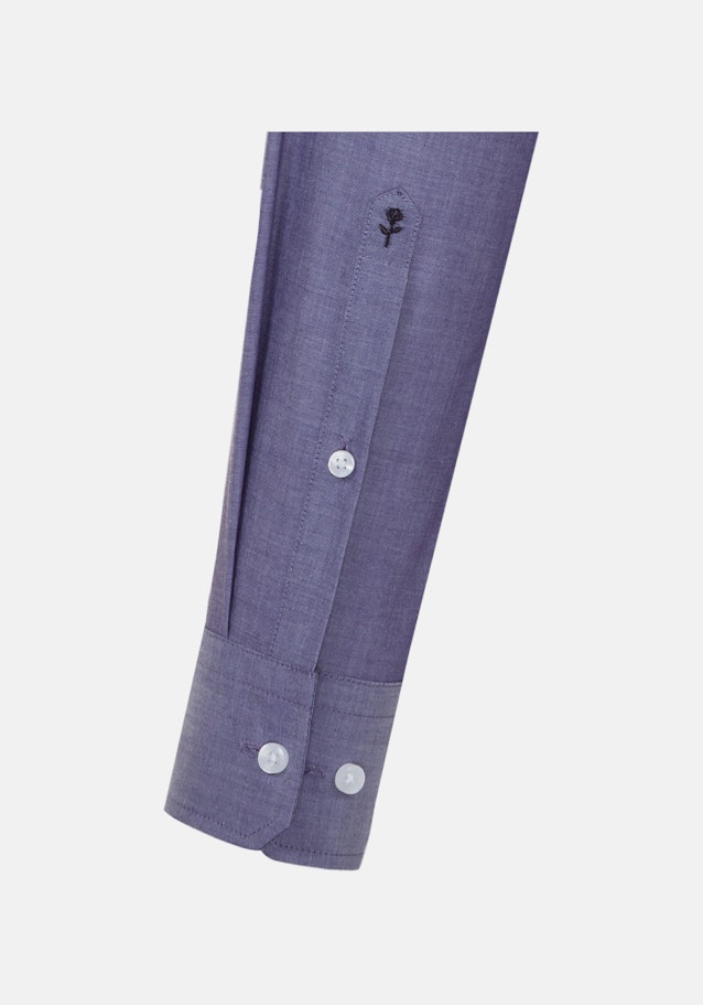 Non-iron Chambray Business Shirt in Shaped with Kent-Collar in Purple |  Seidensticker Onlineshop