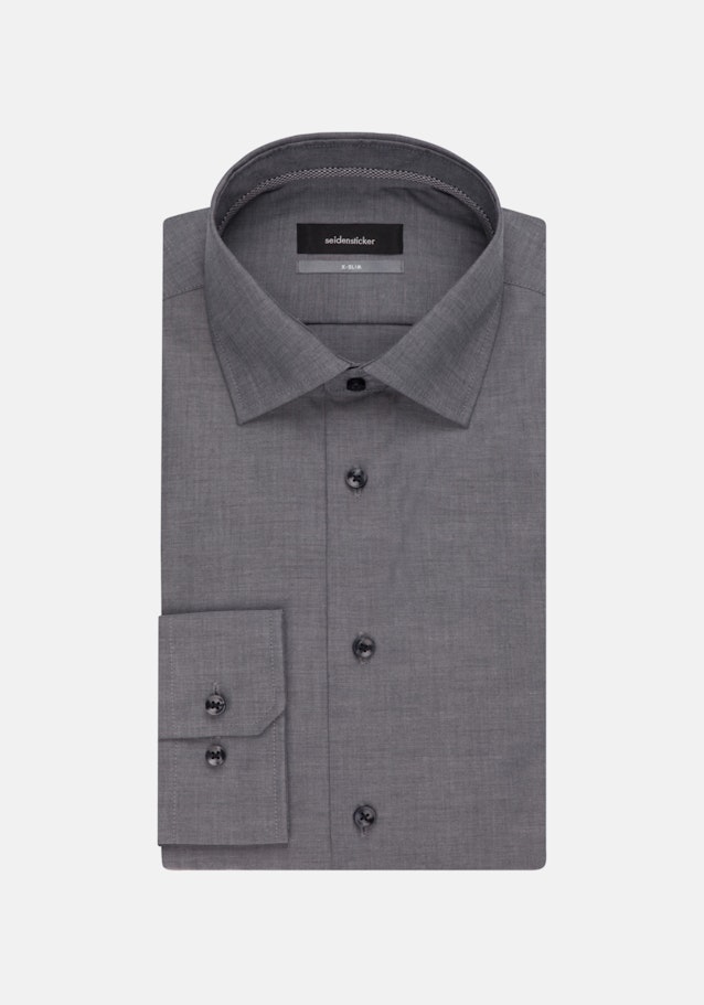 Easy-iron Poplin Business Shirt in X-Slim with Kent-Collar in Grey |  Seidensticker Onlineshop