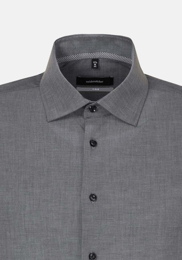 Easy-iron Popeline Business overhemd in X-Slim with Kentkraag in Grijs |  Seidensticker Onlineshop