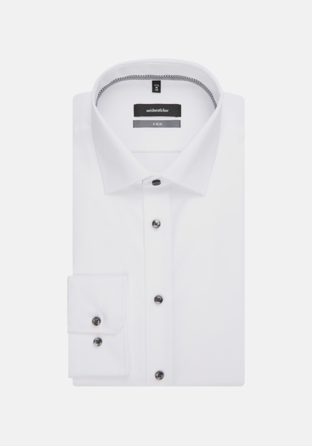 Easy-iron Poplin Business Shirt in X-Slim with Kent-Collar in White |  Seidensticker Onlineshop