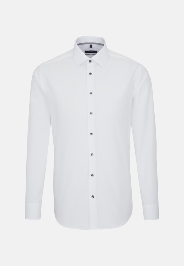 Bügelleichtes Popeline Business Hemd in X-Slim mit Kentkragen in Weiß |  Seidensticker Onlineshop