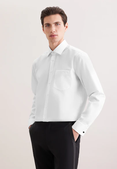 Regular Business shirt Uni in White | Seidensticker Onlineshop