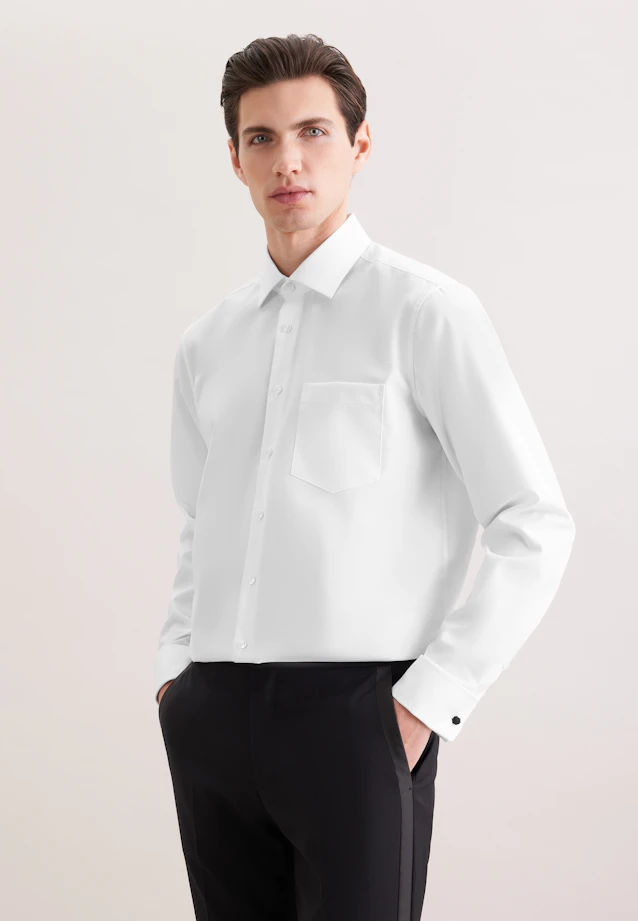 Regular Business shirt Uni in White |  Seidensticker Onlineshop