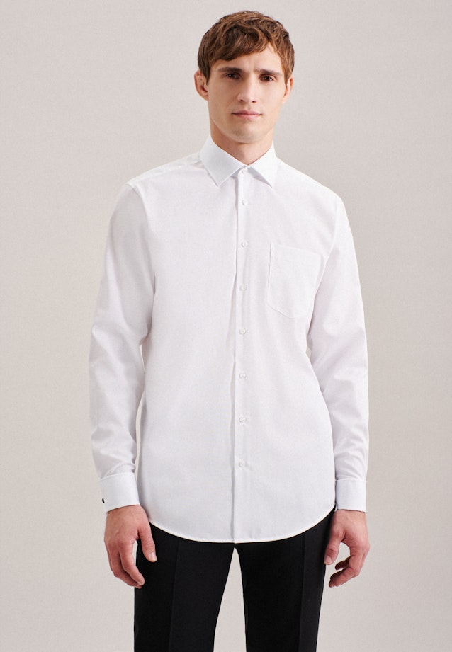 Regular Business Hemd Uni in Weiß |  Seidensticker Onlineshop