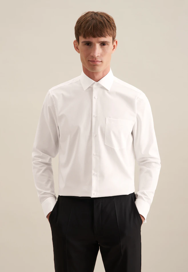 Regular Business Hemd Uni in Ecru | Seidensticker Onlineshop