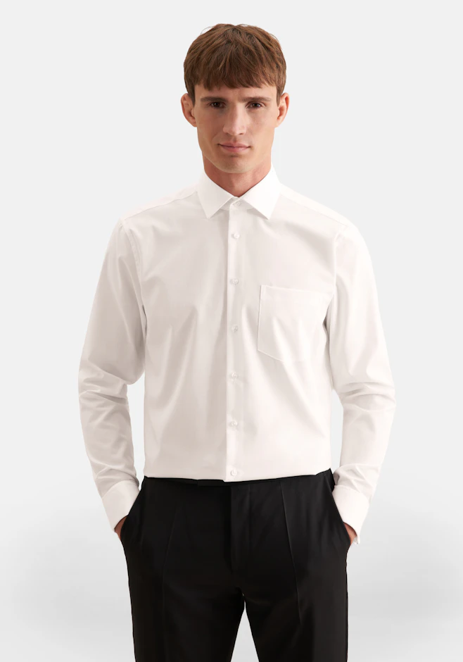 Regular Business Hemd Uni in Ecru | Seidensticker Onlineshop