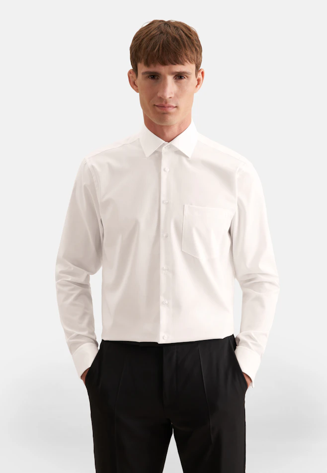 Regular Business Hemd Uni in Ecru | Seidensticker Onlineshop
