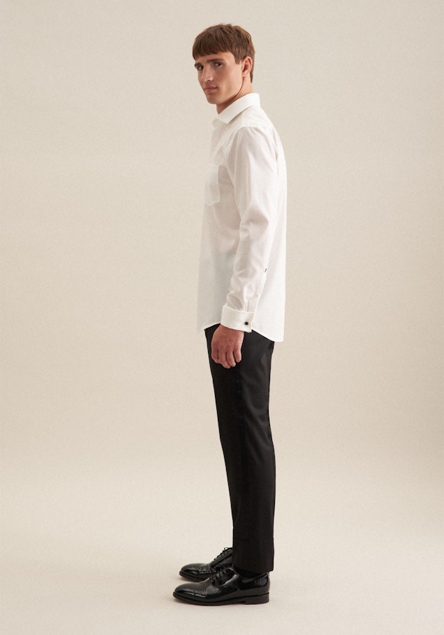 Regular Chemise Business Uni in Ecru | Seidensticker Onlineshop