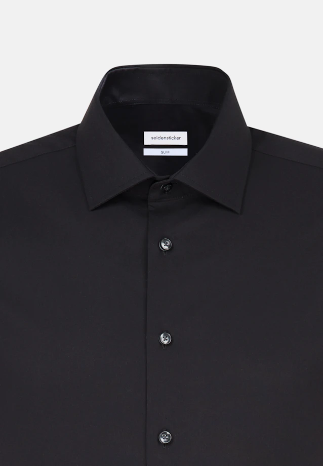Slim Business Hemd Uni in Schwarz |  Seidensticker Onlineshop