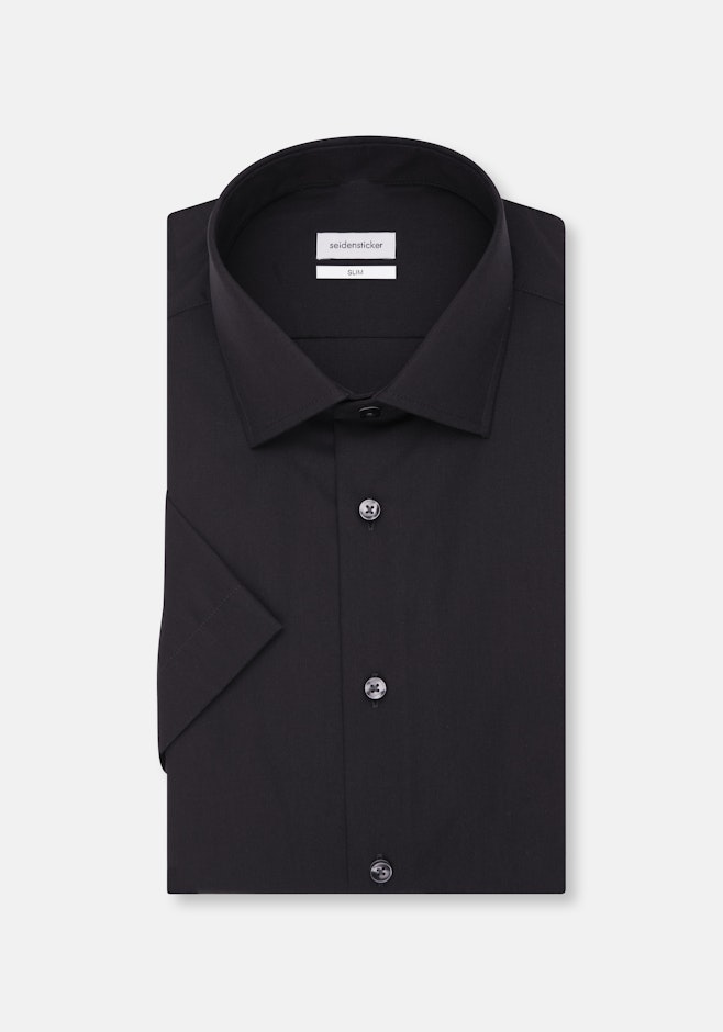 Slim Chemise d'affaires Uni dans Noir | Boutique en ligne Seidensticker