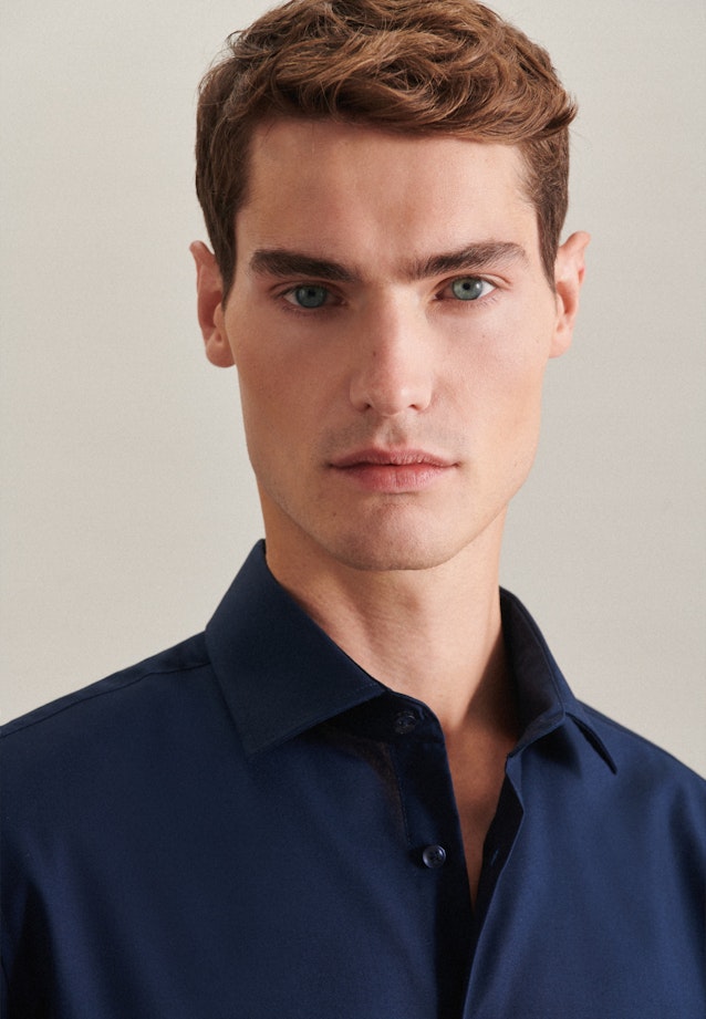 Slim Business Hemd Uni in Dunkelblau |  Seidensticker Onlineshop