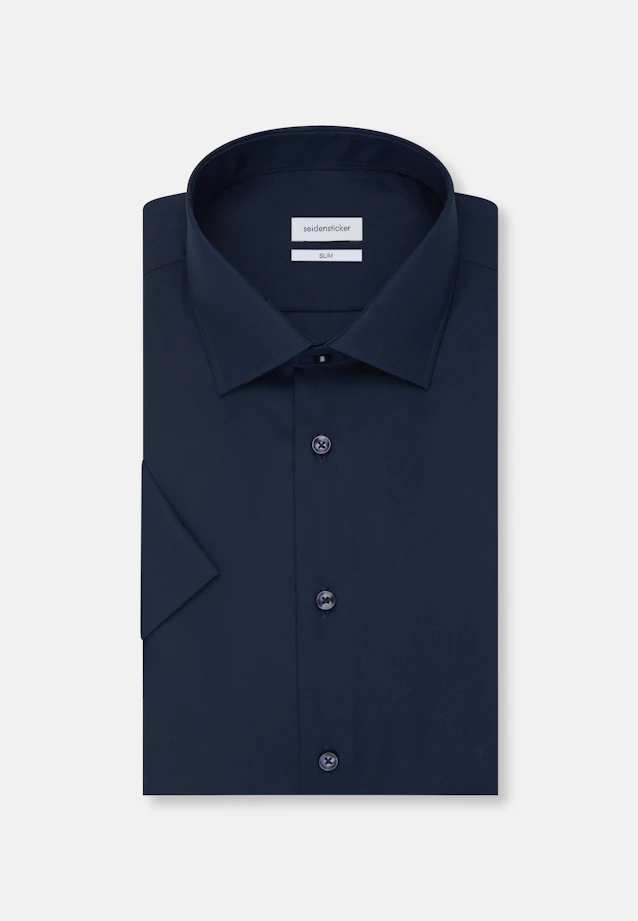 Slim Business Hemd Uni in Dunkelblau |  Seidensticker Onlineshop