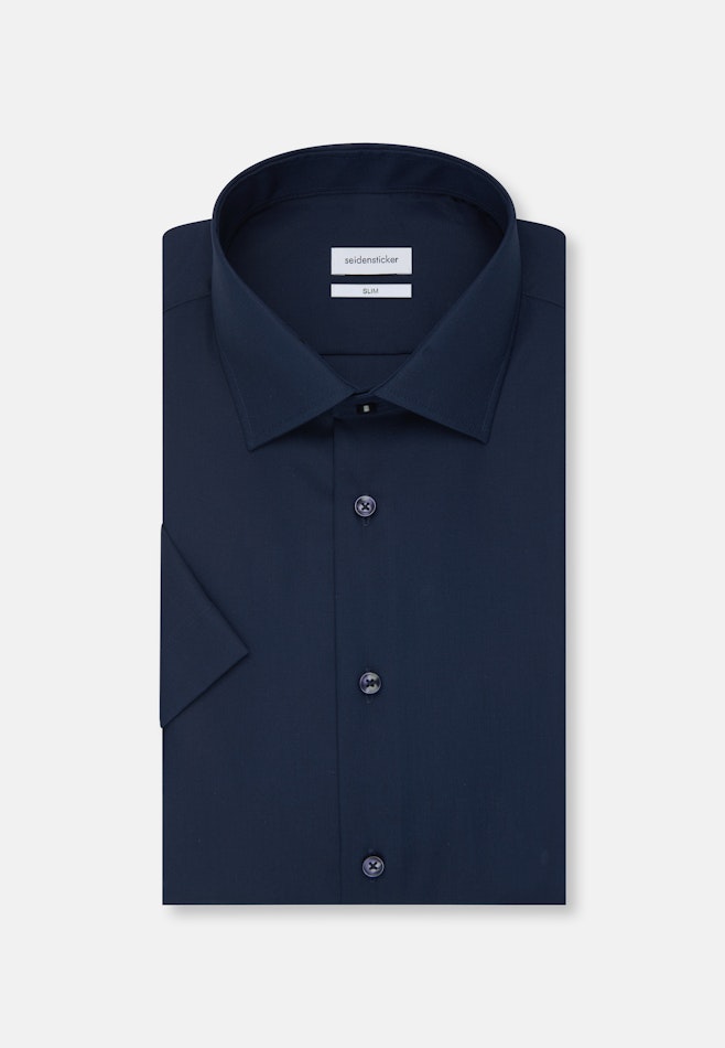 Slim Chemise d'affaires Uni dans Bleu Foncé | Boutique en ligne Seidensticker