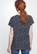 Regular fit Shirtbluse Punkte in Dunkelblau |  Seidensticker Onlineshop
