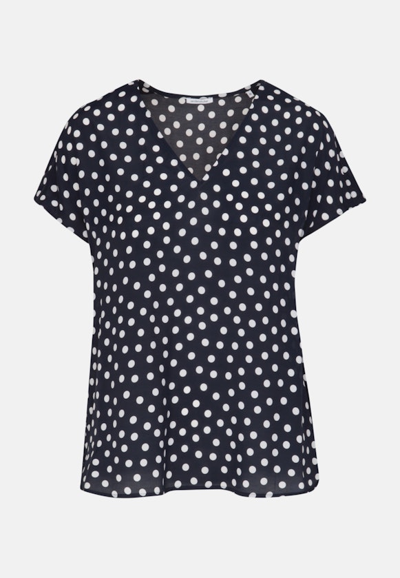 Regular fit Shirtbluse Punkte in Dunkelblau |  Seidensticker Onlineshop