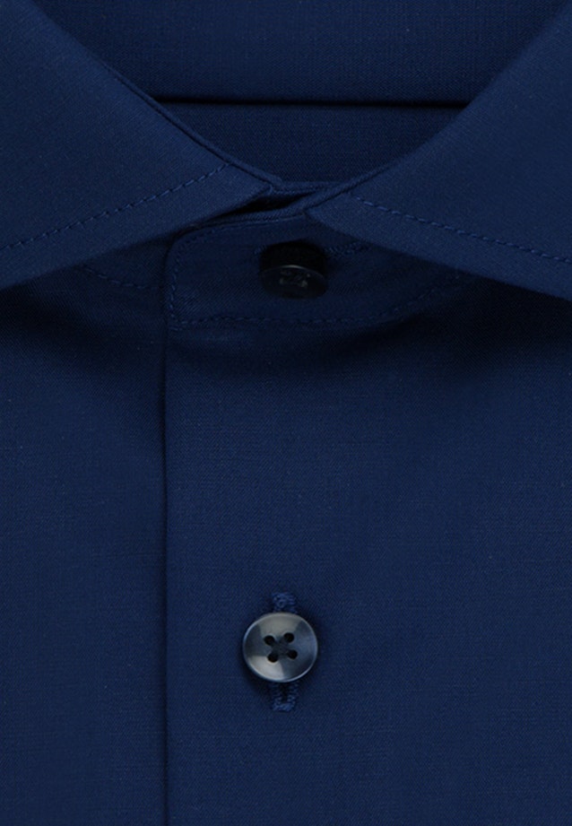 Chemise Business Slim Fil à fil Col Kent in Bleu Moyen |  Seidensticker Onlineshop