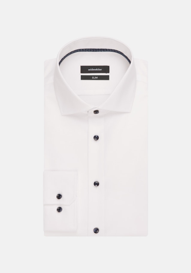 Non-iron Fil a fil Business Shirt in Slim with Kent-Collar in White |  Seidensticker Onlineshop