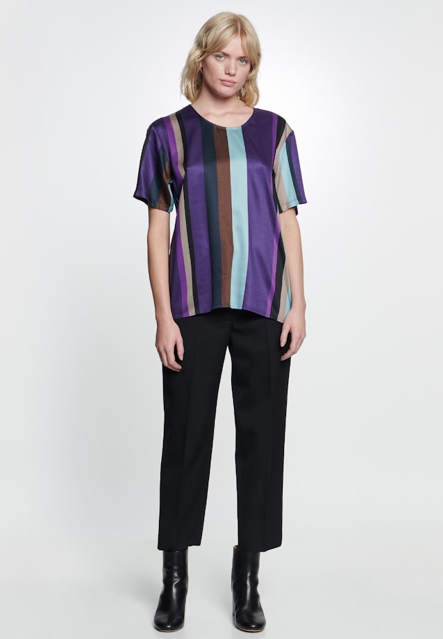 Shirt Blouse Stripes in Purple |  Seidensticker Onlineshop