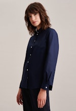 Poplin Shirt Blouse in Dark Blue |  Seidensticker Onlineshop