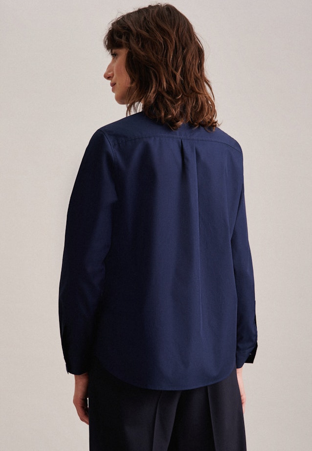 Poplin Shirt Blouse in Dark Blue |  Seidensticker Onlineshop