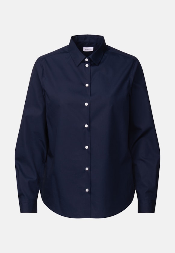 Poplin Shirt Blouse in Dark Blue |  Seidensticker Onlineshop