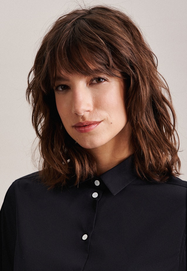 Chemisier uni in Noir |  Seidensticker Onlineshop