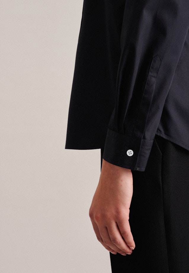 Chemisier uni in Noir |  Seidensticker Onlineshop