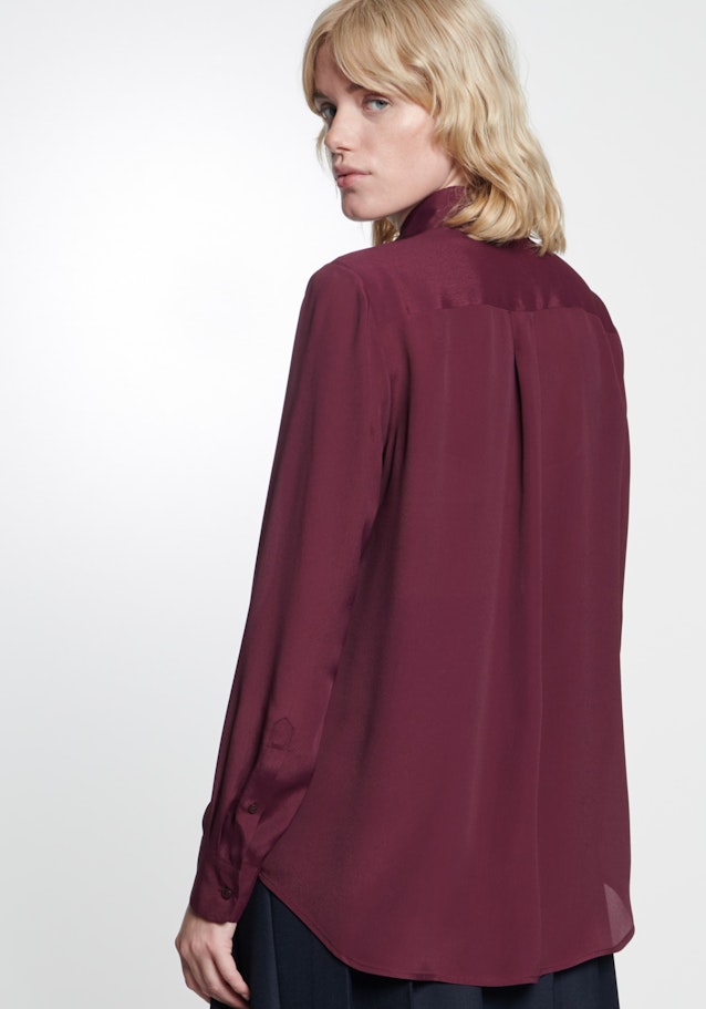 Lange mouwen Krepp Shirtblouse in Rood |  Seidensticker Onlineshop