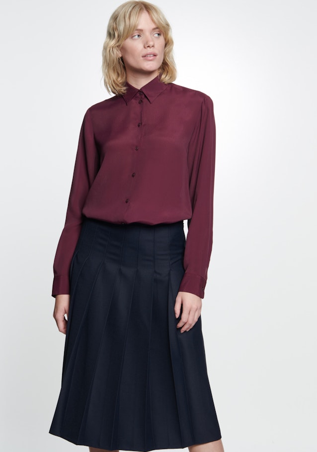 Lange mouwen Krepp Shirtblouse in Rood |  Seidensticker Onlineshop