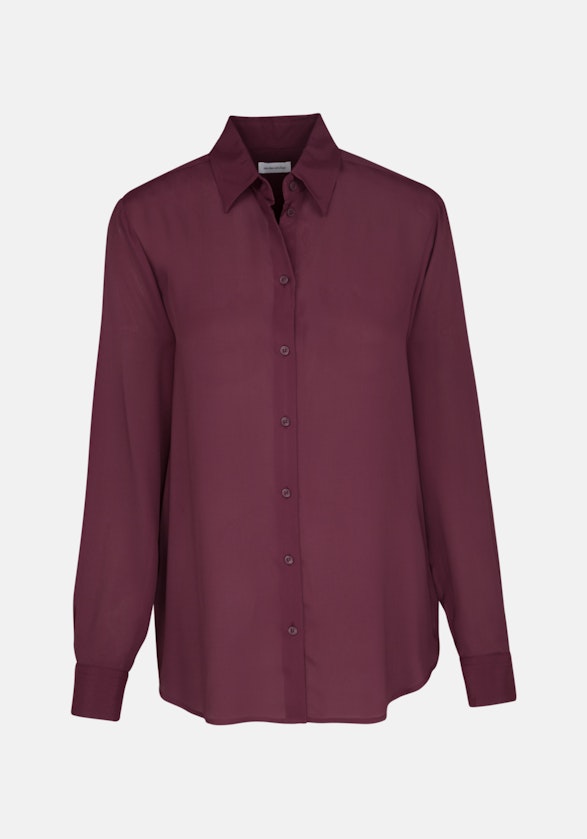 Lange mouwen Krepp Shirtblouse in Rood |  Seidensticker Onlineshop